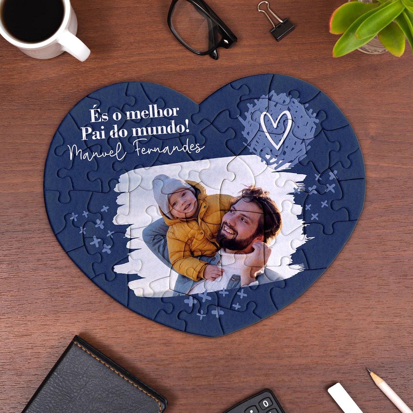 Puzzle coração "És o melhor do mundo!"