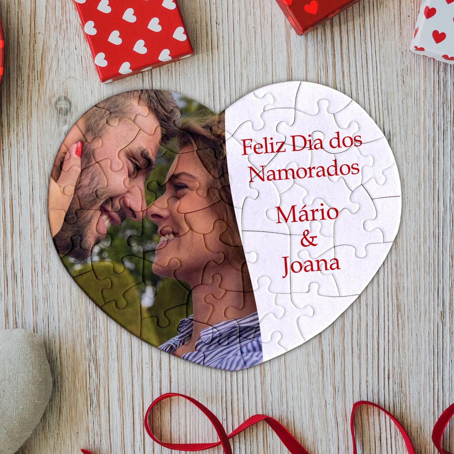Puzzle Coração "Dia dos Namorados"