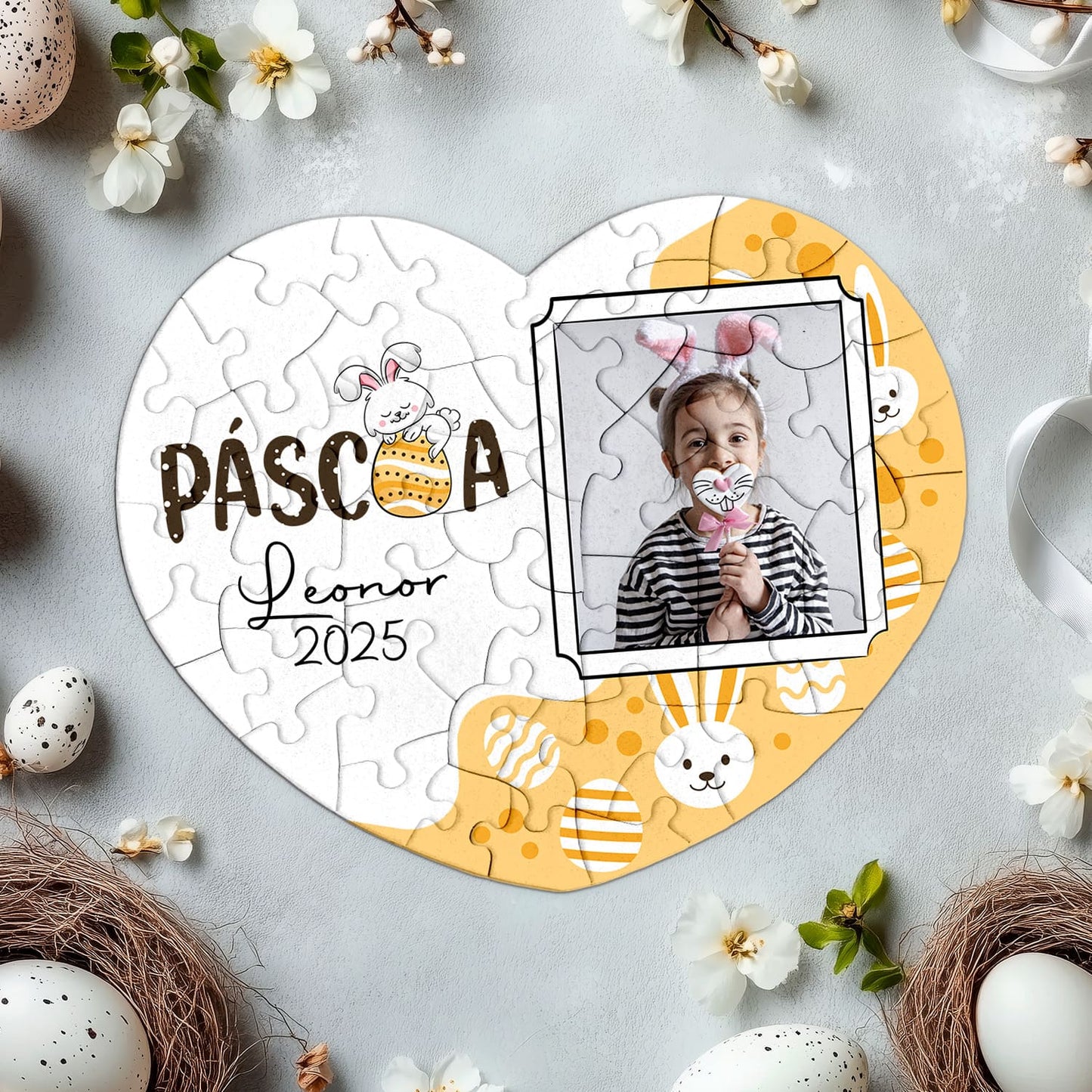 Puzzle coração "Páscoa"
