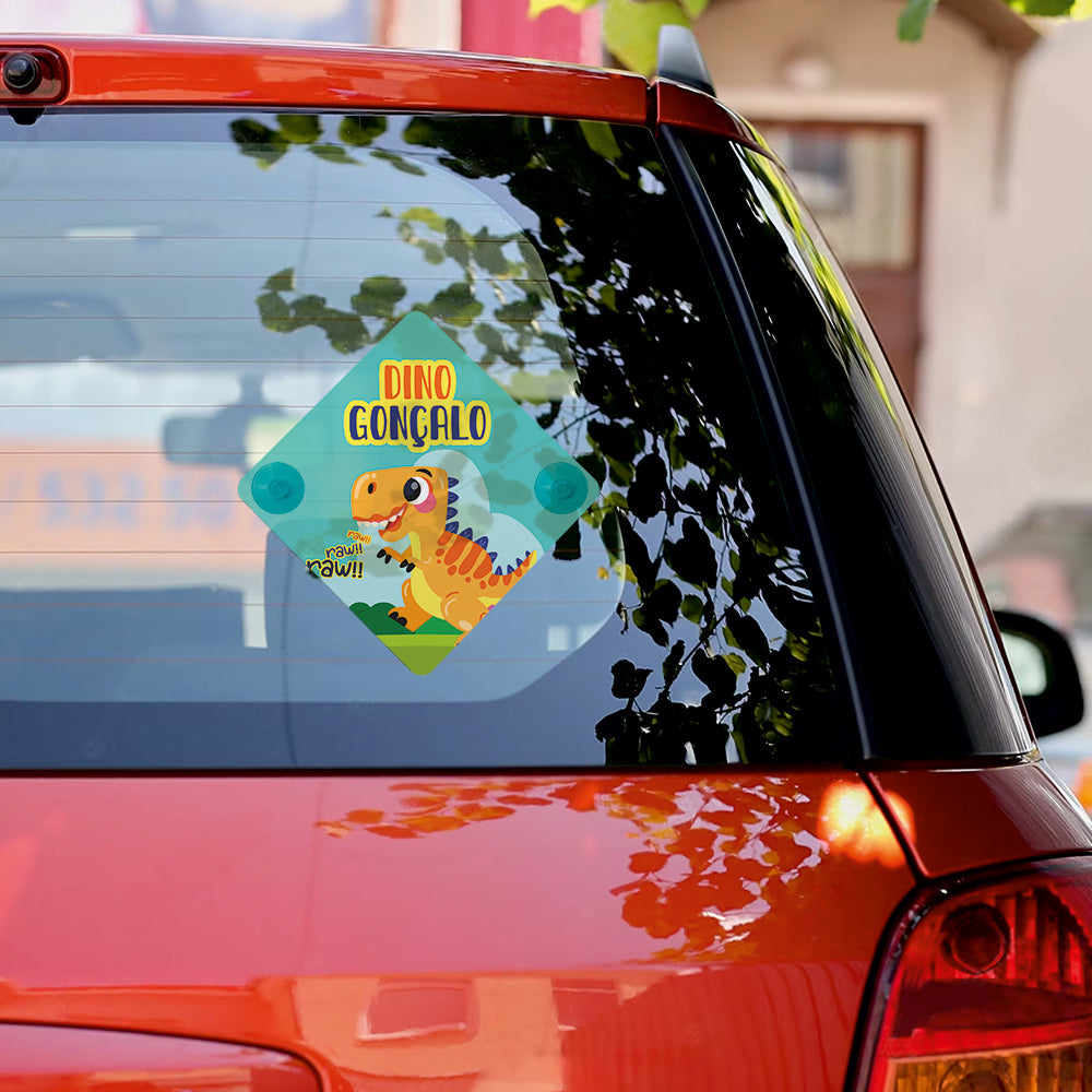 Tapa-sol e/ou placa para carro "Dino"