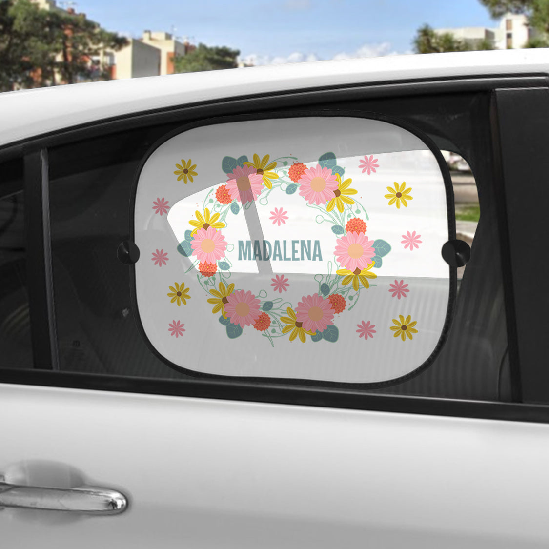 Tapa-sol e/ou placa para carro "Flores"