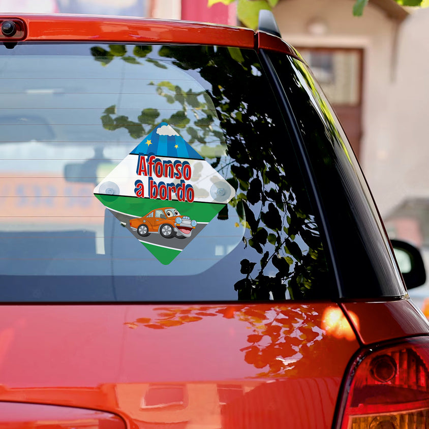 Tapa-sol e/ou placa para carro "Carros"