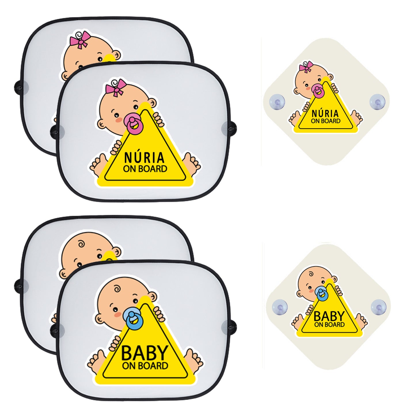 Tapa-sol e/ou placa para carro "ON BOARD"