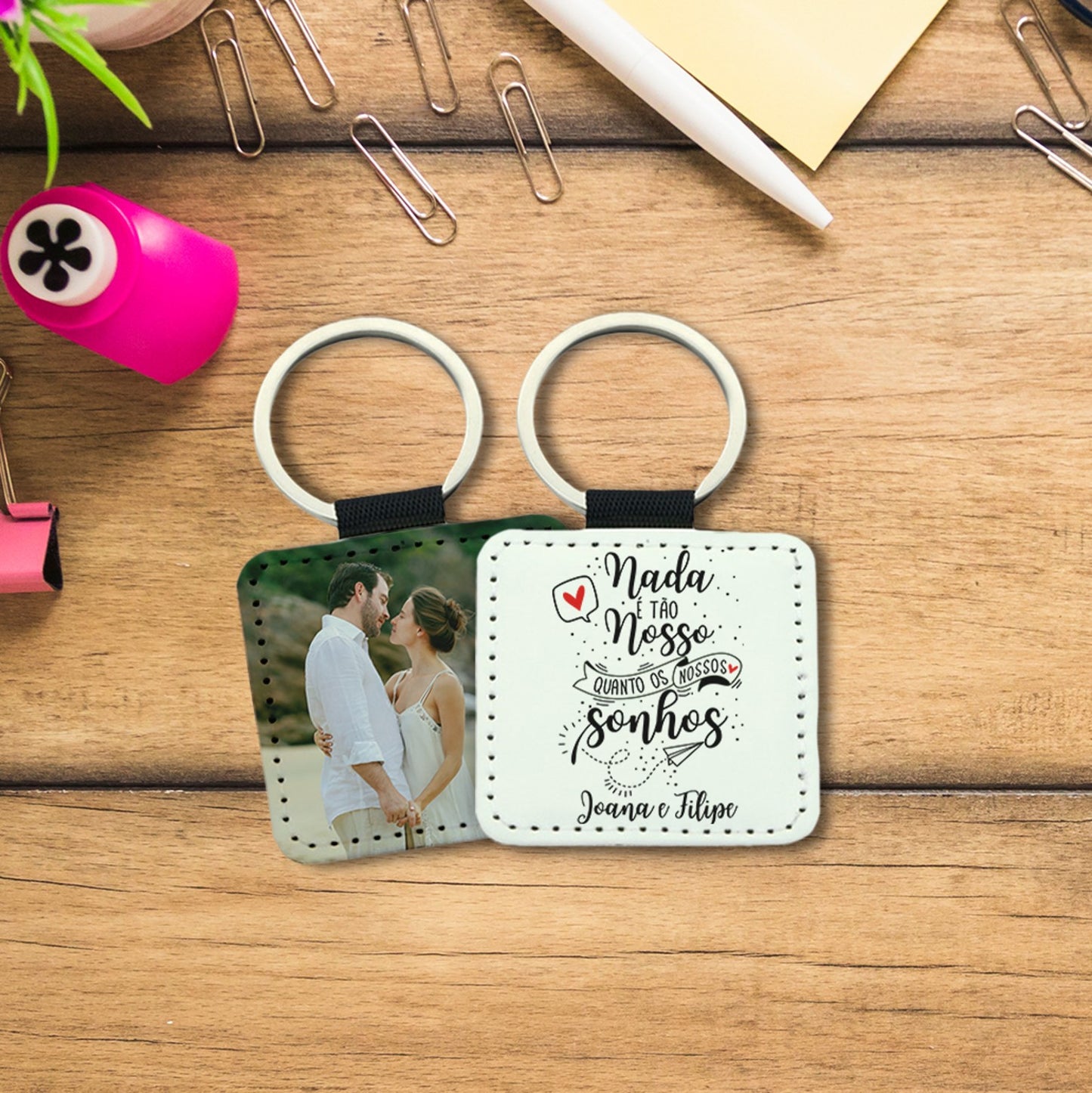 Porta-chaves quadrado "Sonhos"