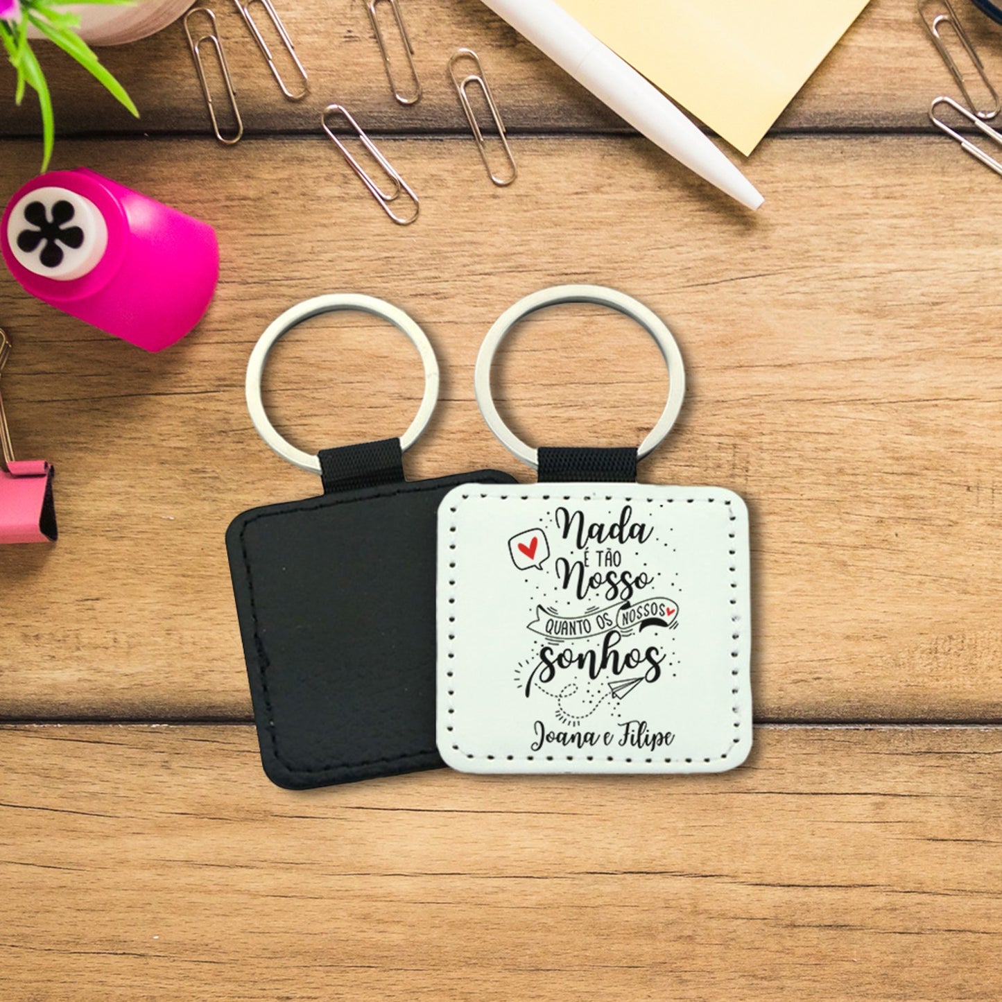 Porta-chaves quadrado "Sonhos"