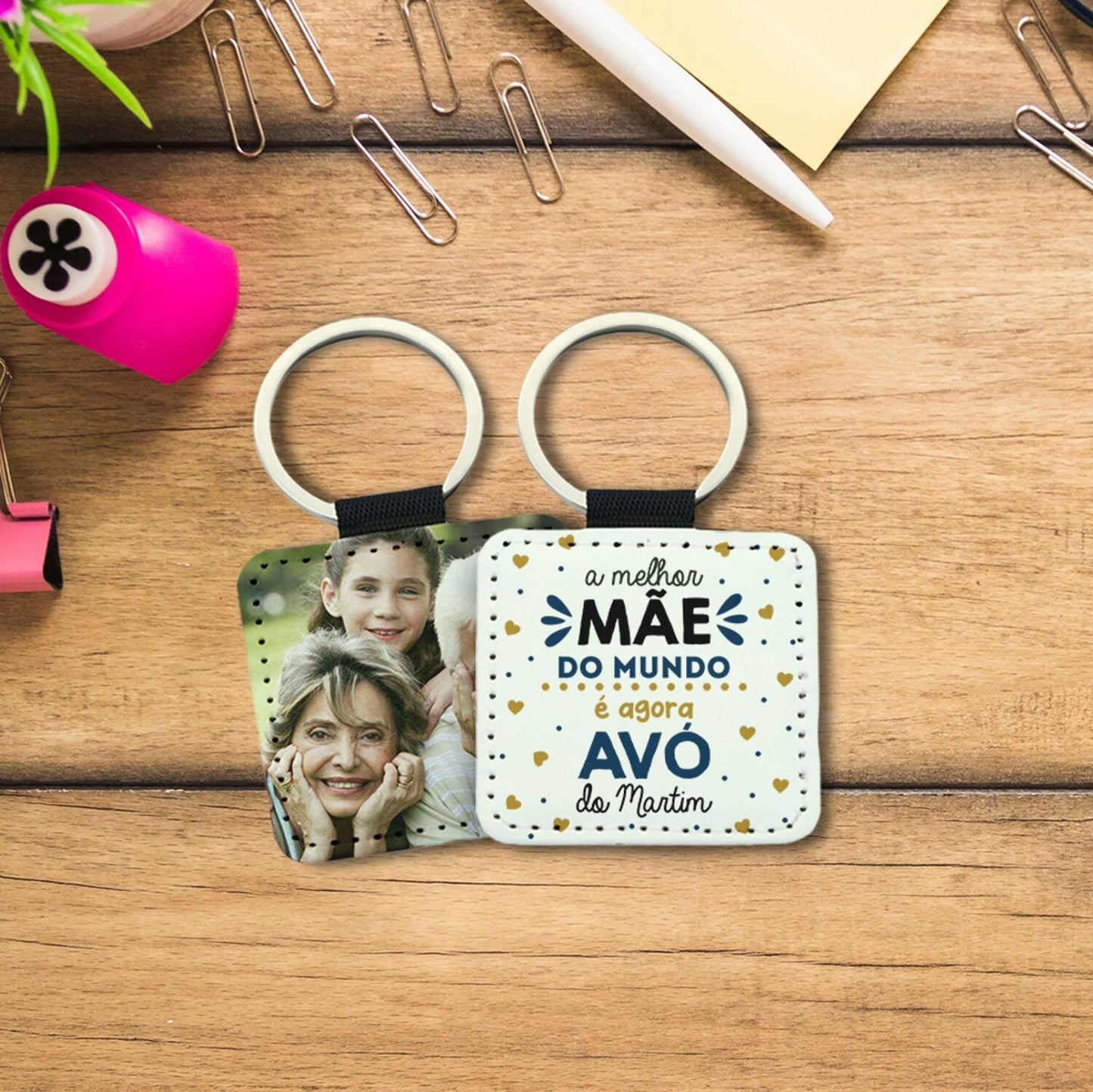 Porta-chaves "A melhor mãe do mundo é agora avó"