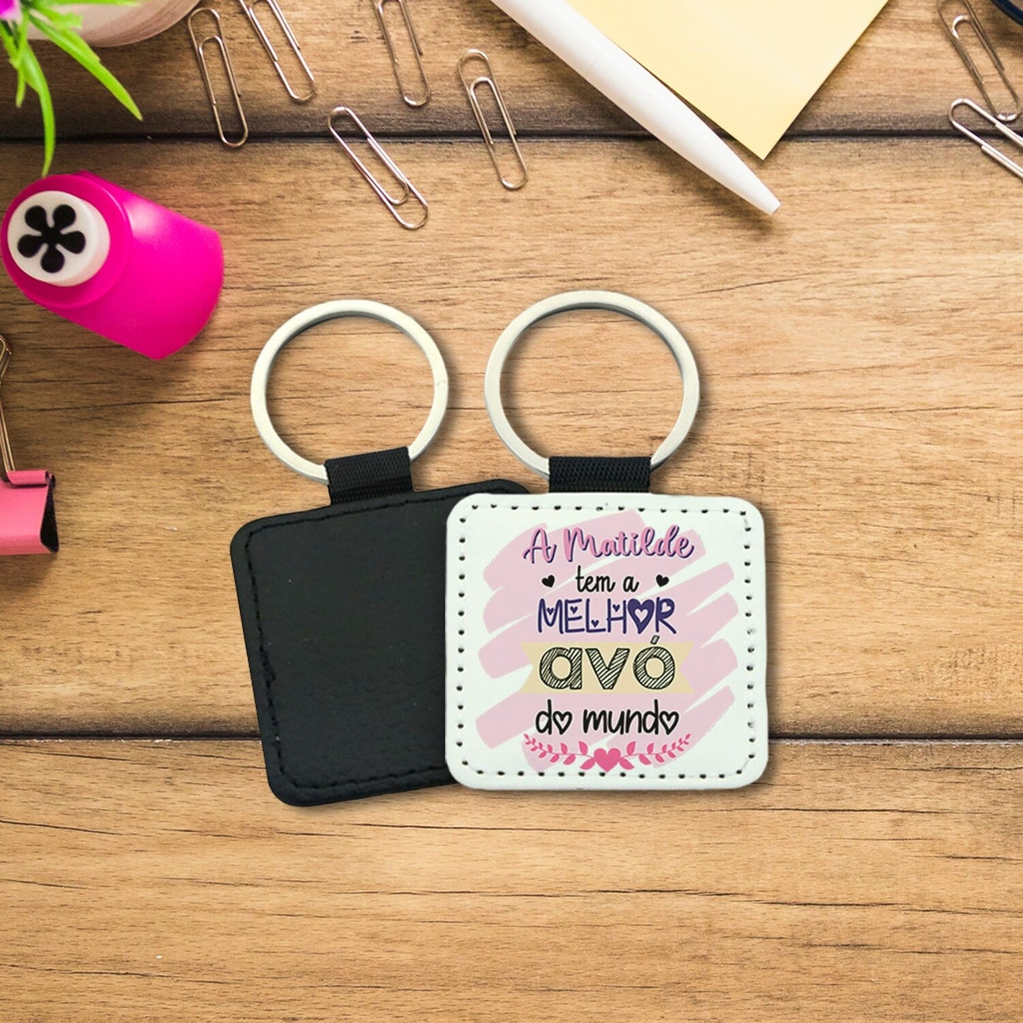 Porta-chaves "Melhor do mundo ♥"