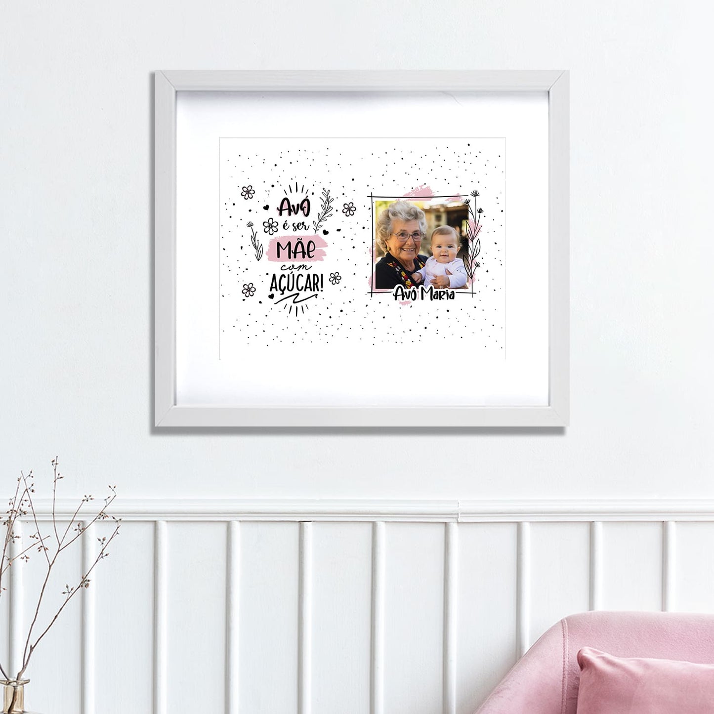 Quadro "Avó é ser Mãe com Açúcar"