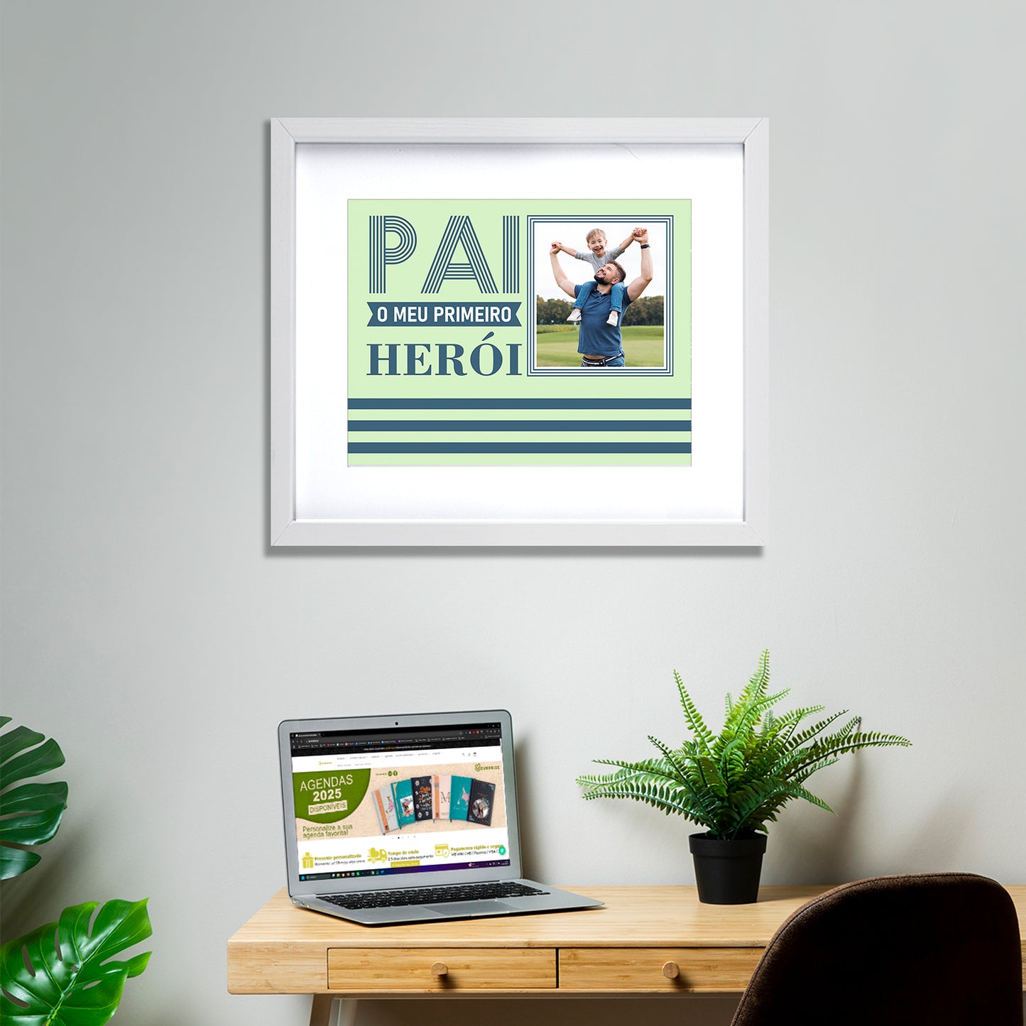 Quadro "Pai o meu primeiro herói"
