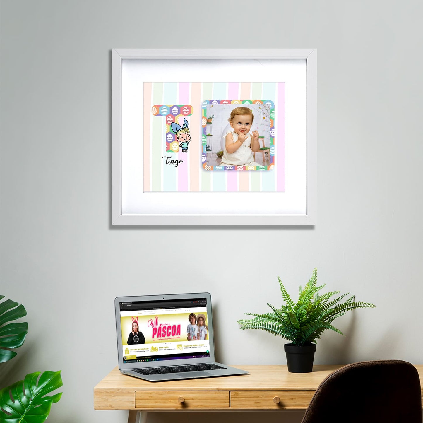 Quadro "Inicial Colorida"