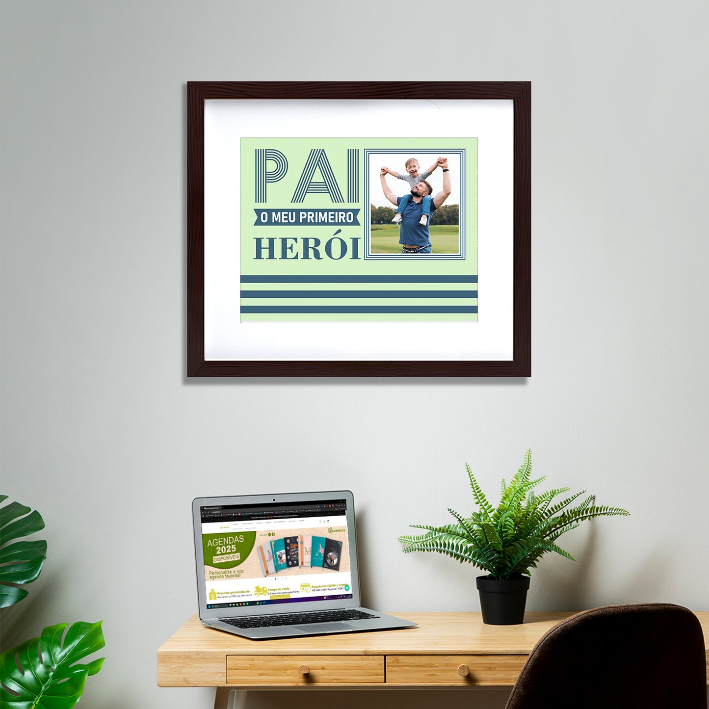 Quadro "Pai o meu primeiro herói"