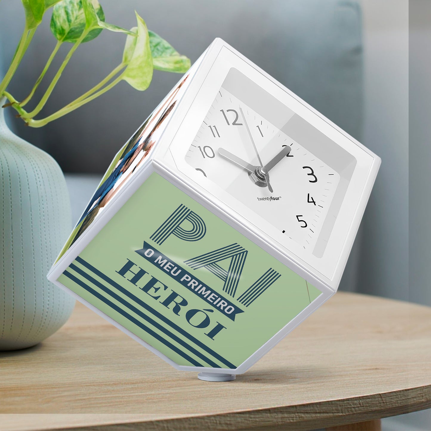 Relógio giratório "Pai o meu primeiro herói"