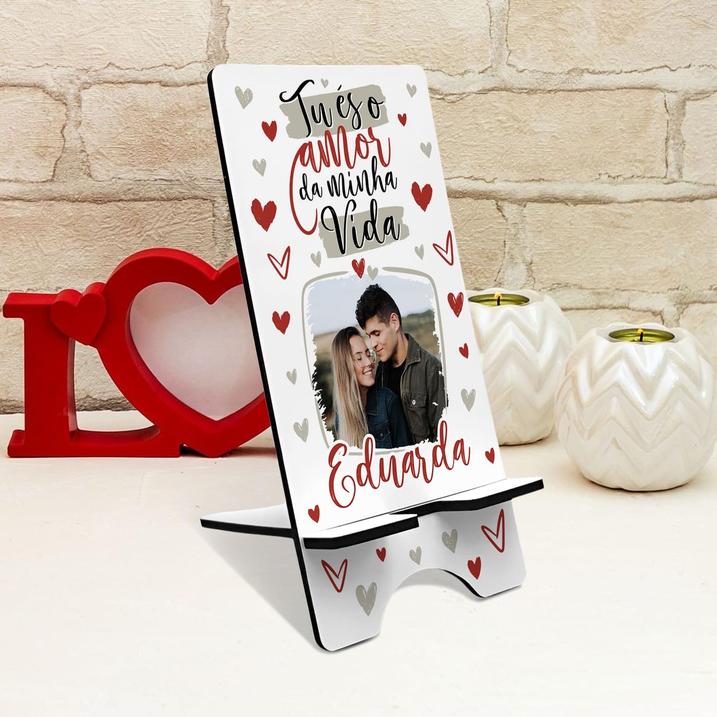 Suporte de telemóvel "Tu és o amor da minha vida"