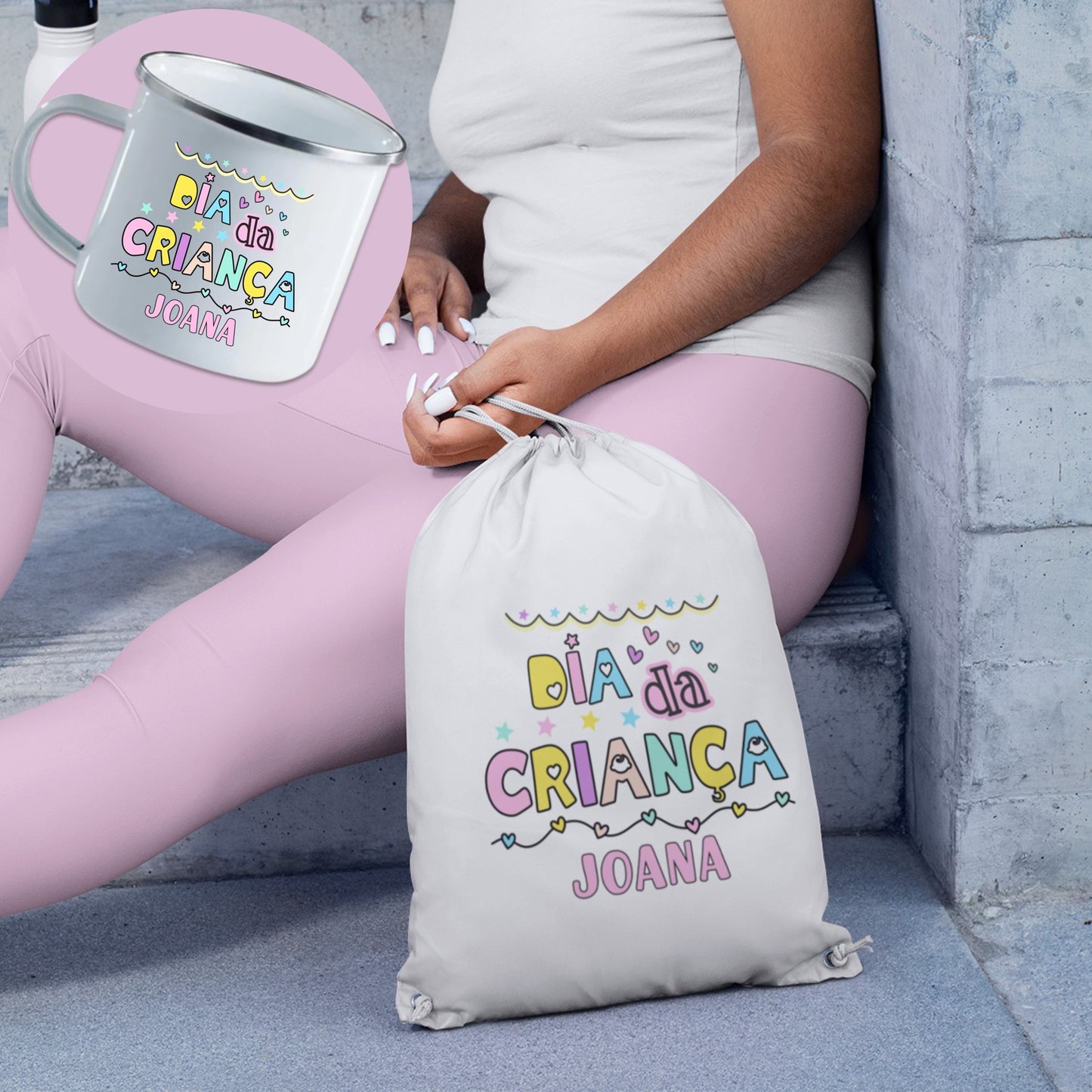 Sacola e/ou Caneca de Esmalte "Dia Mágico"