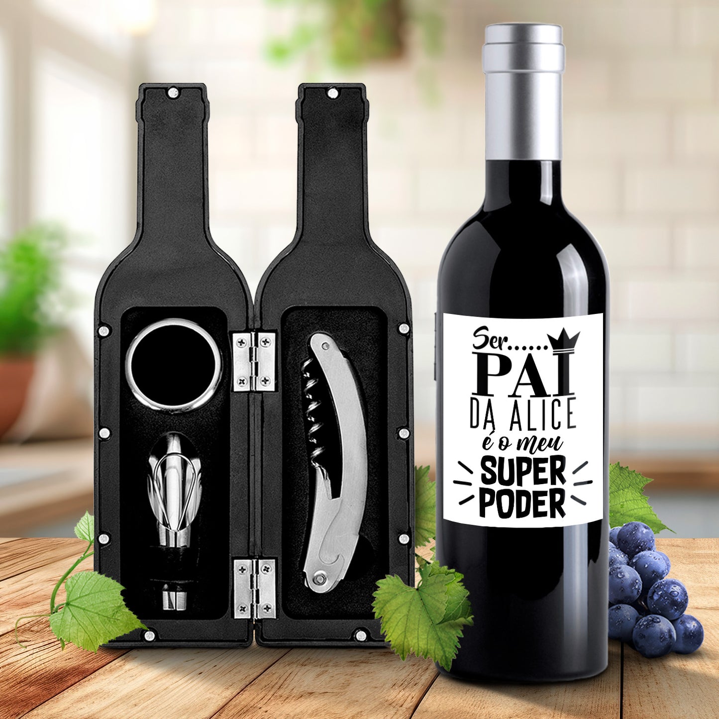 Kit de vinho "Super Poder"