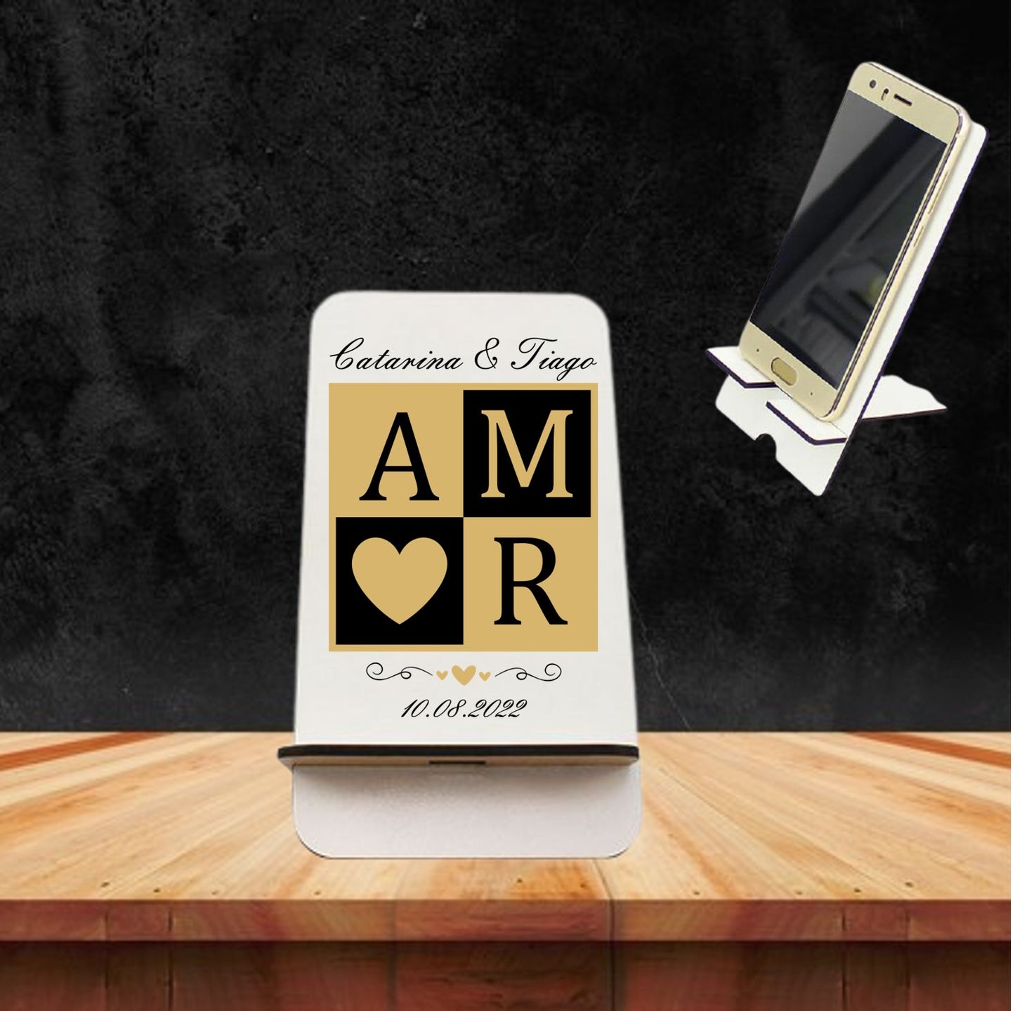 Suporte de telemóvel "A M ♡ R"