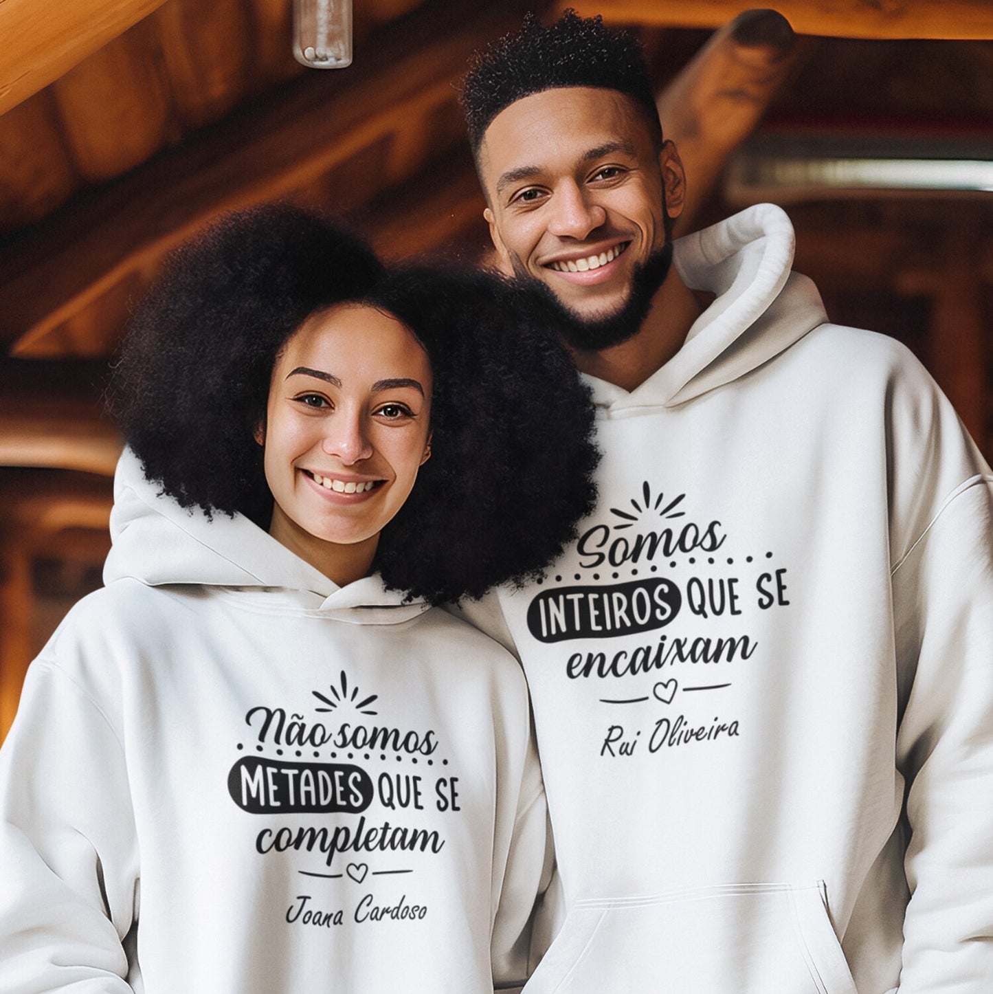 Conjunto 2 sweatshirt "Inteiros que se encaixam"