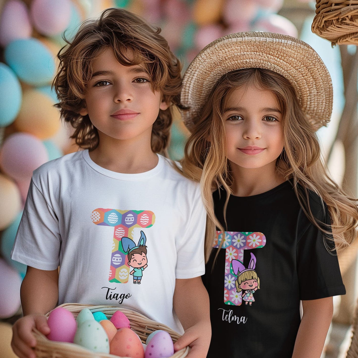 T-shirt e/ou Saco multiusos "Inicial Colorida"