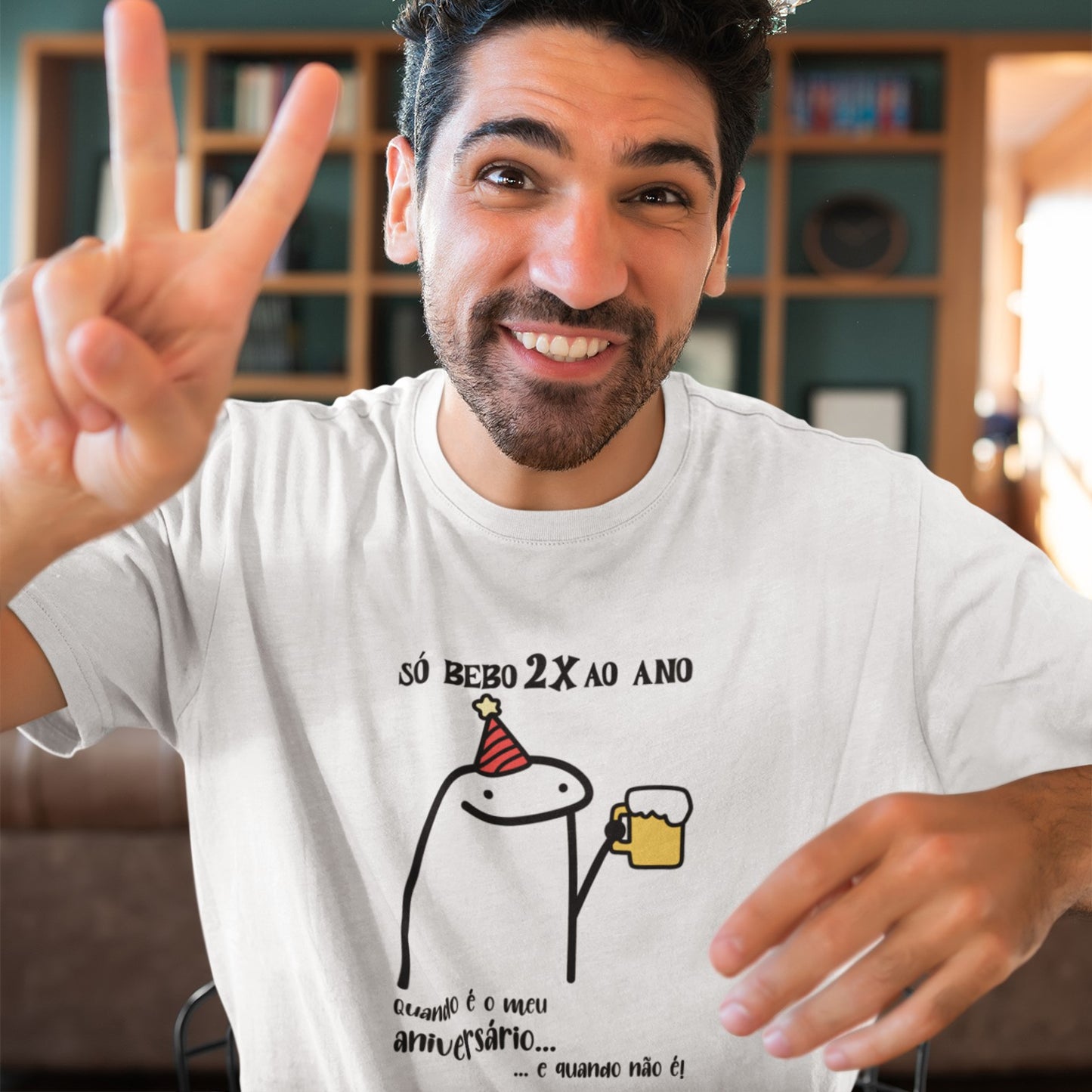 T-shirt "Só bebo 2x ao ano"