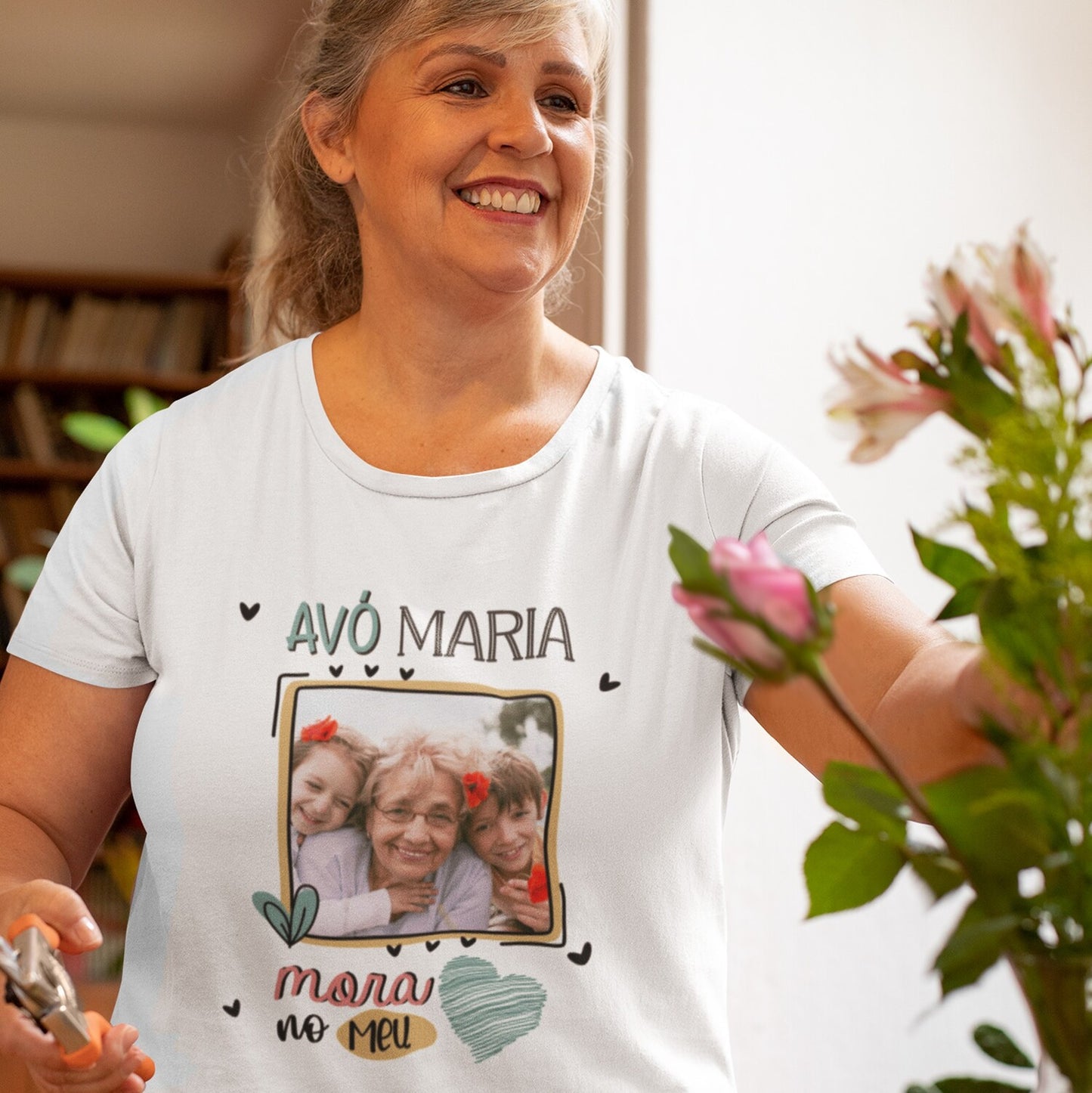 T-shirt "Mora no meu coração"