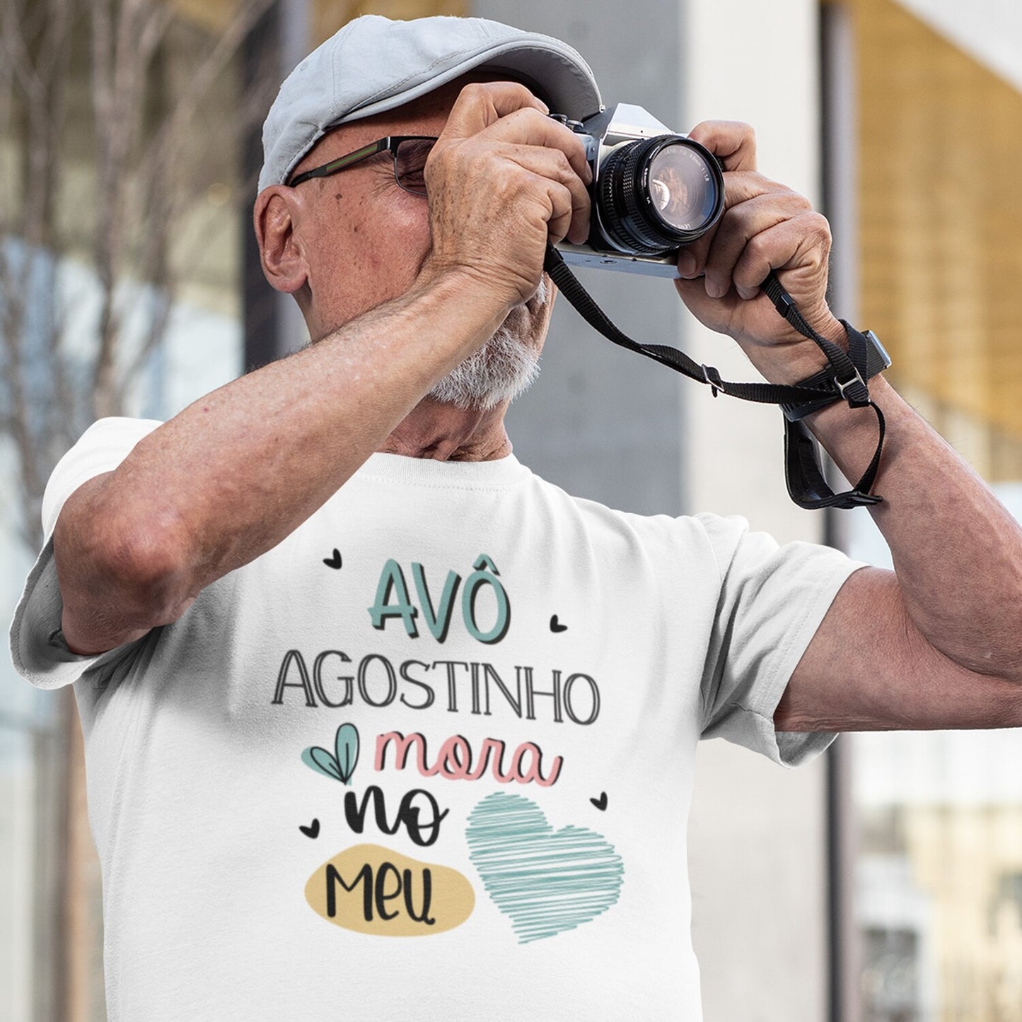 T-shirt "Mora no meu coração"