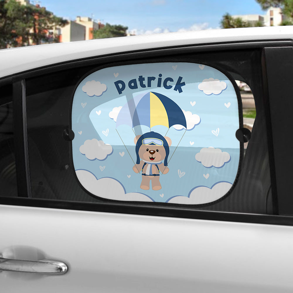 Tapa-sol e/ou placa para carro "Ursinho Paraquedista"