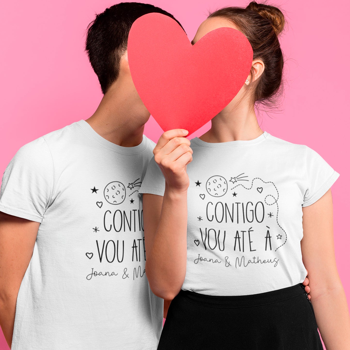 T-shirt "Contigo vou até à lua"