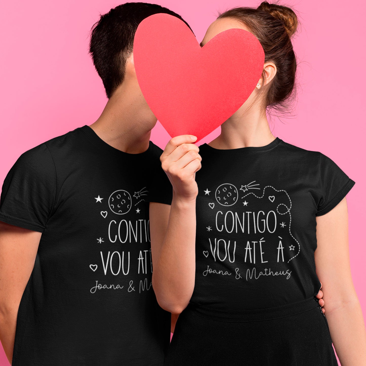 T-shirt "Contigo vou até à lua"