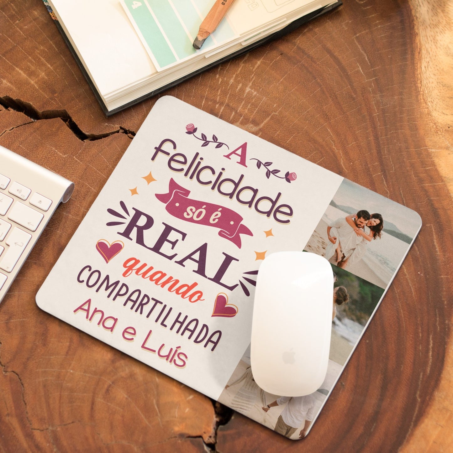 Tapete de rato "Felicidade Compartilhada"