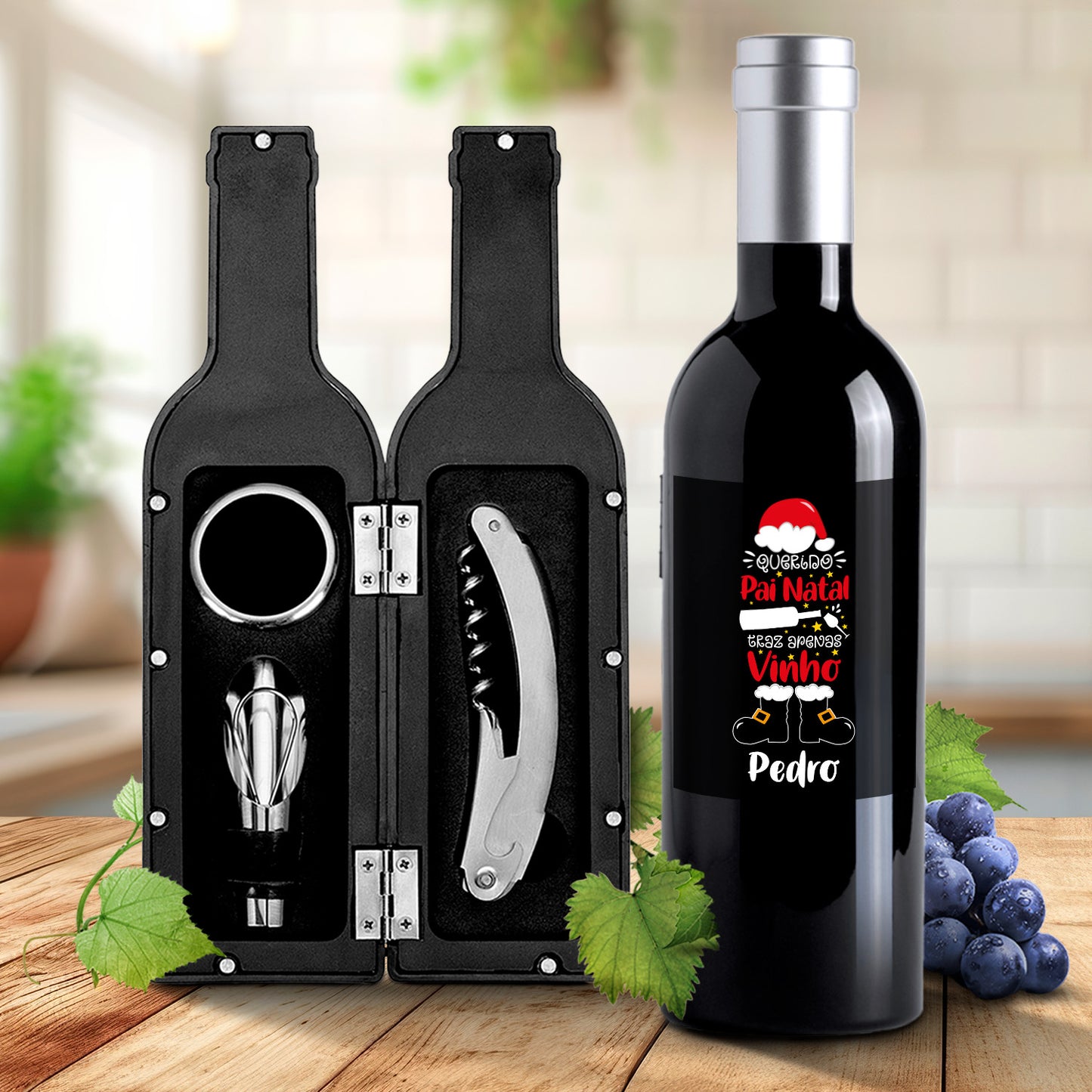 Kit de vinho "Traz apenas vinho"
