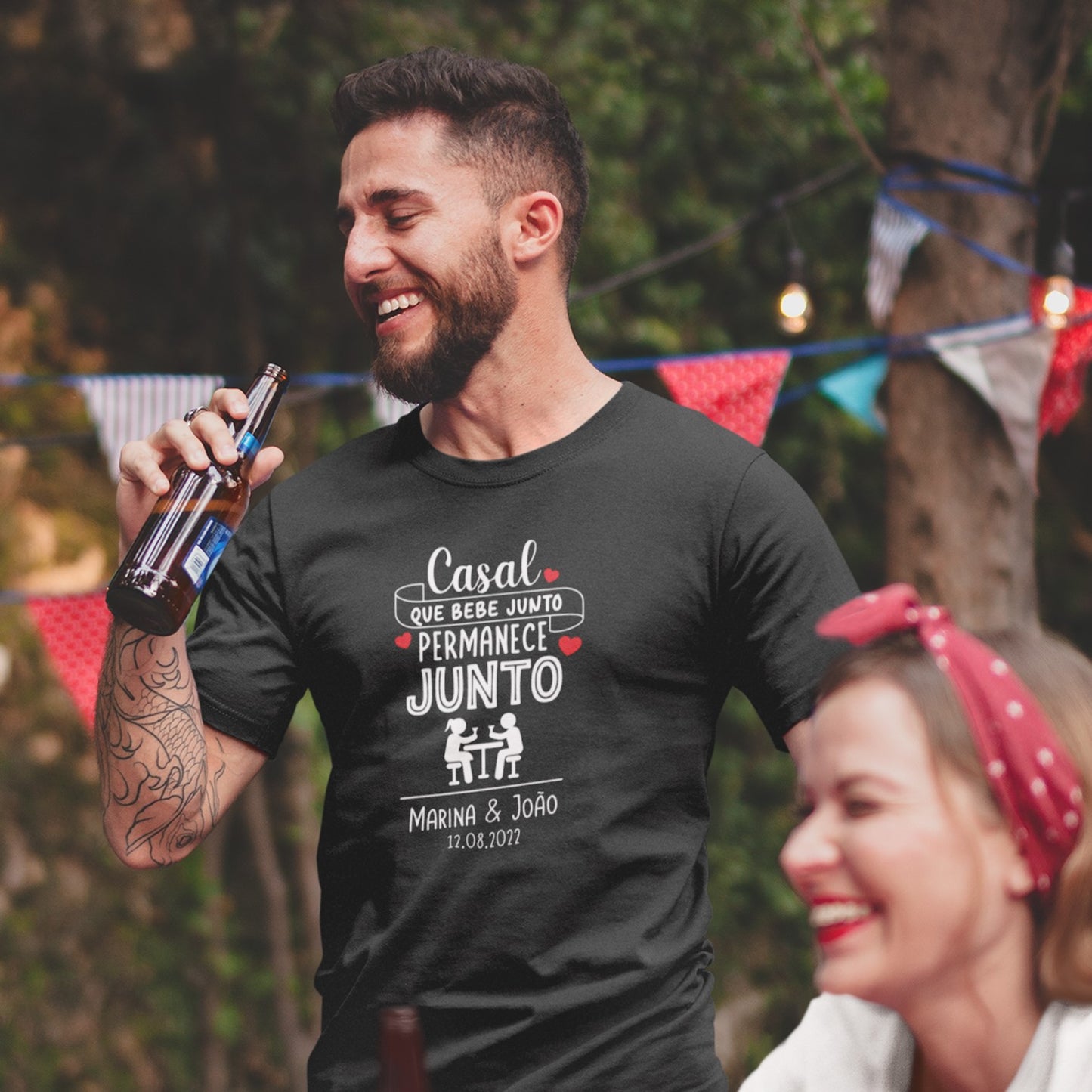 T-shirt "Casal Permanece Junto"