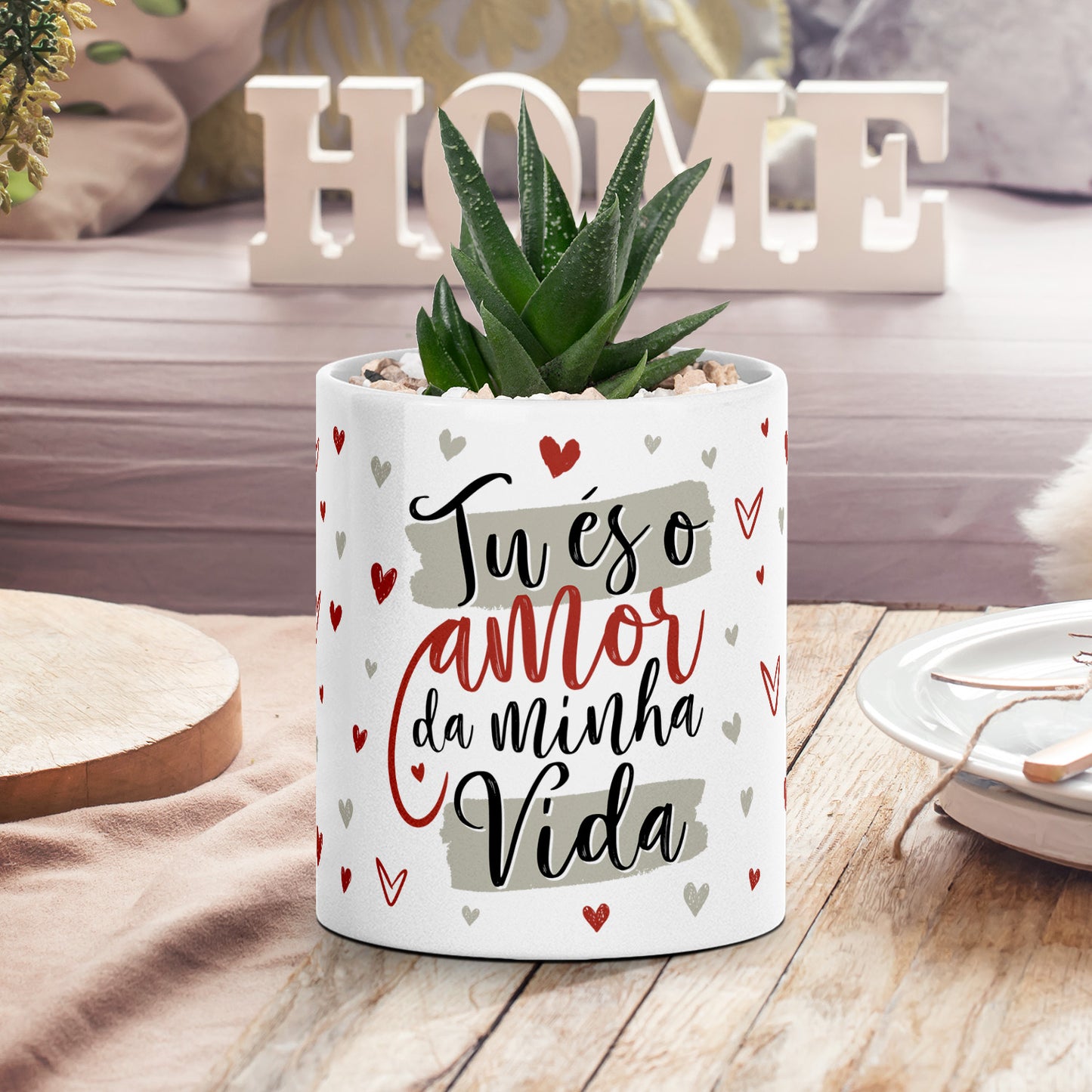 Vaso "Tu és o amor da minha vida"