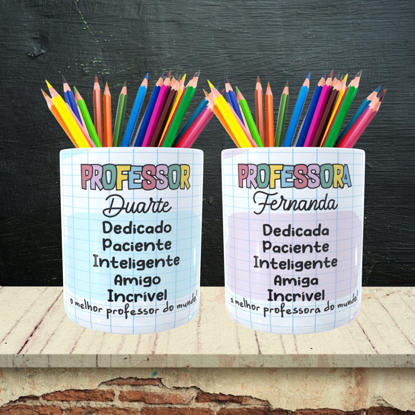 Porta-lápis "Valores"