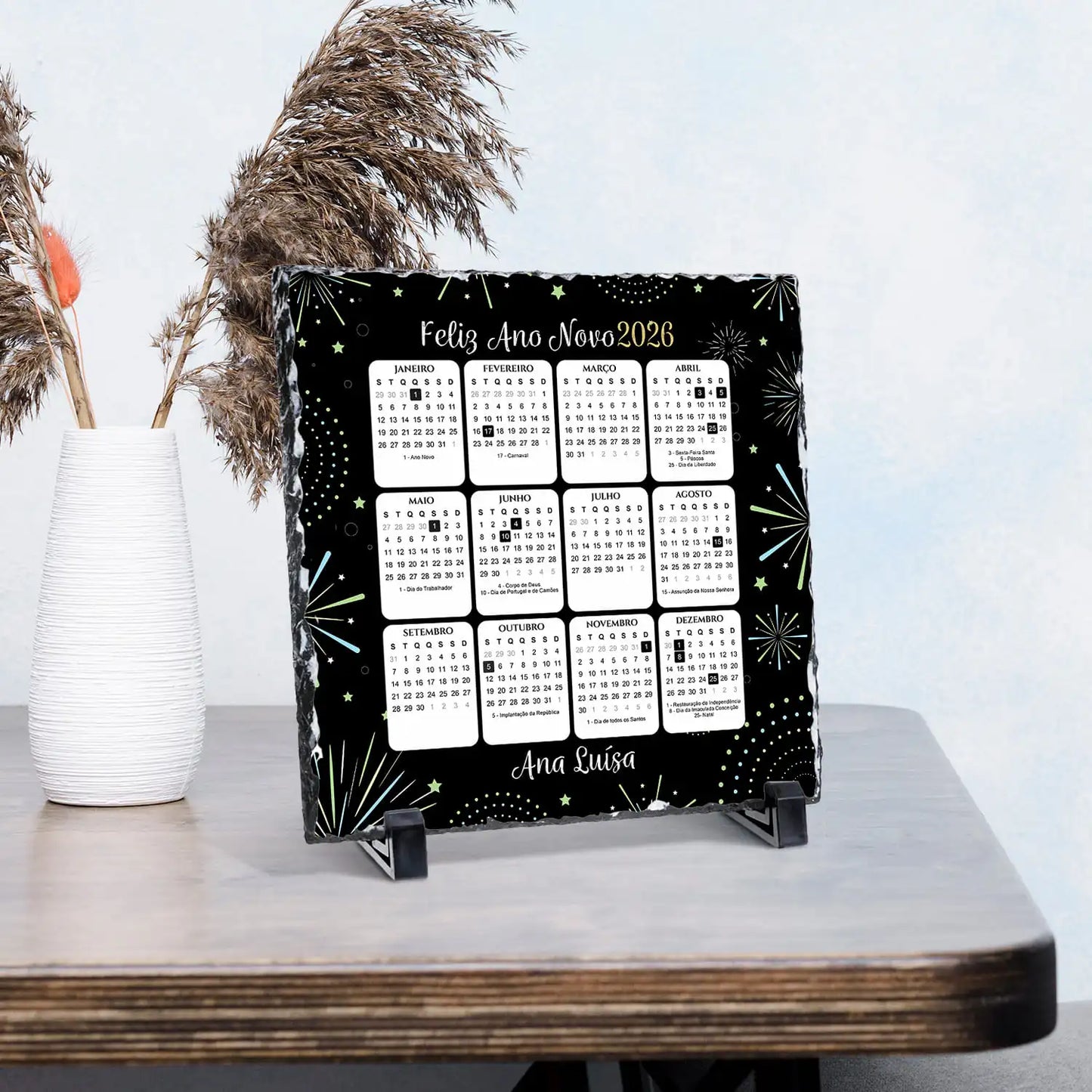 Ardósia "Calendário 2026"