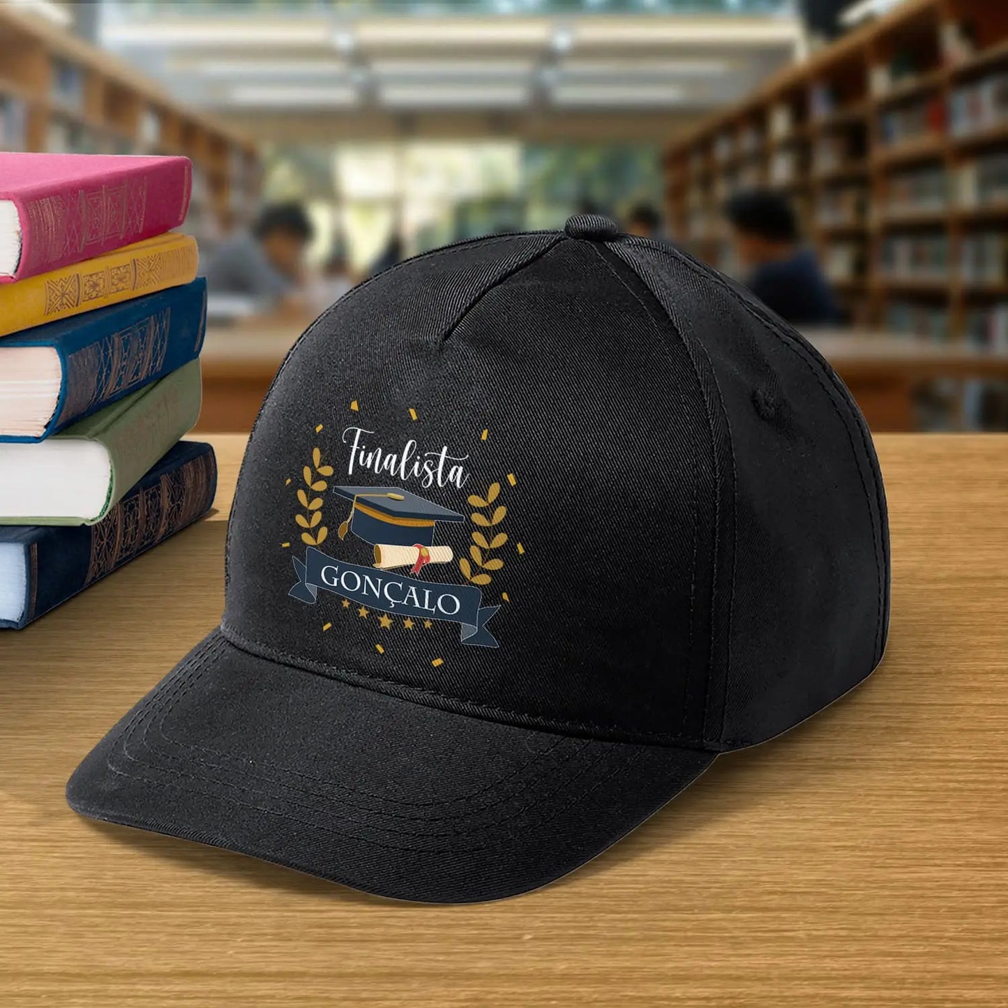 boné personalizado para finalista com nome
