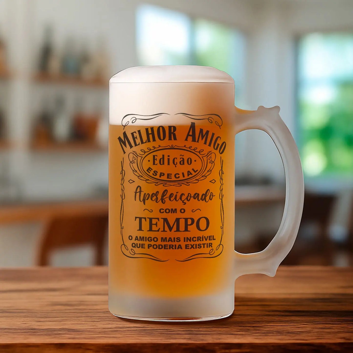 Caneca para Cerveja e/ou Abre-garrafas "Edição Especial - Amigo"