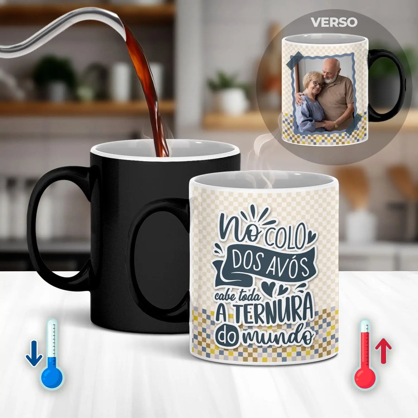 caneca mágica personalizada para avós com fotografia