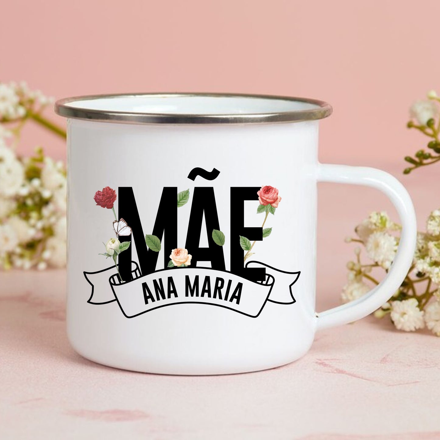 Caneca de Esmalte "MÃE"