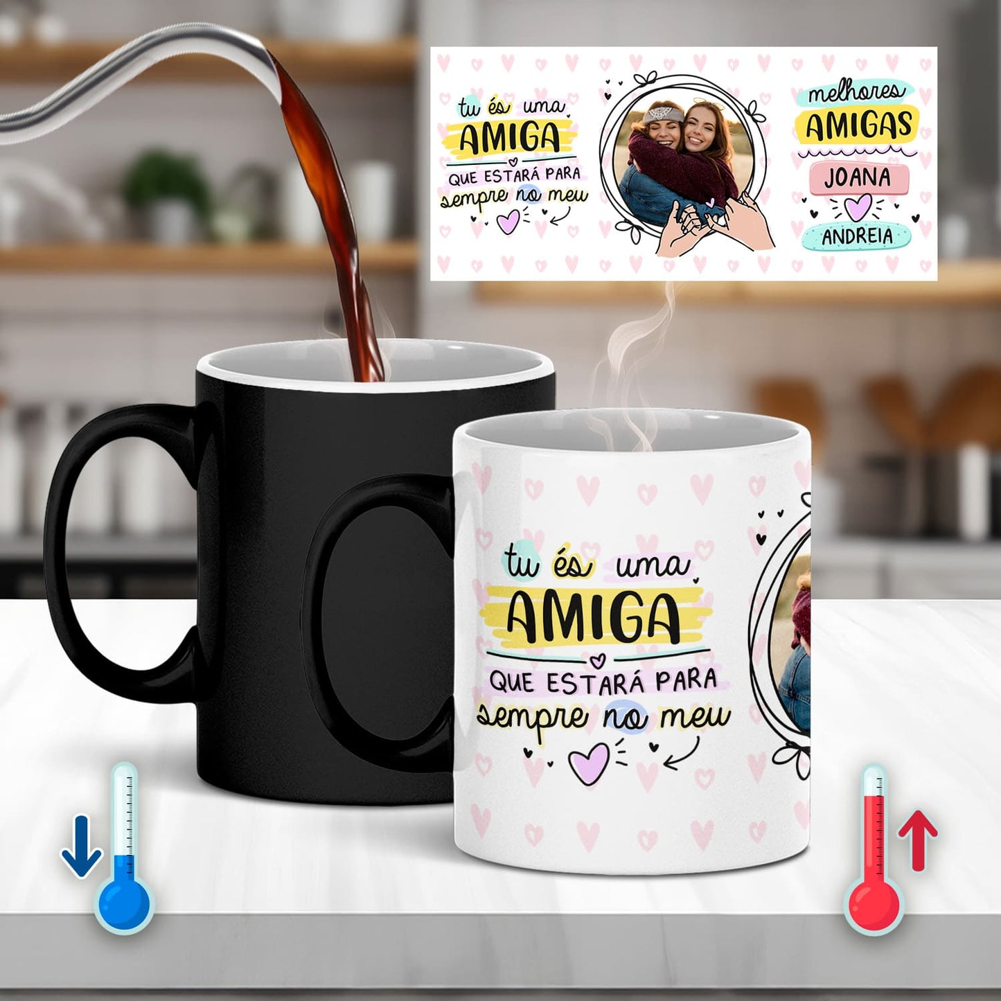 Caneca mágica "Melhores amigas"