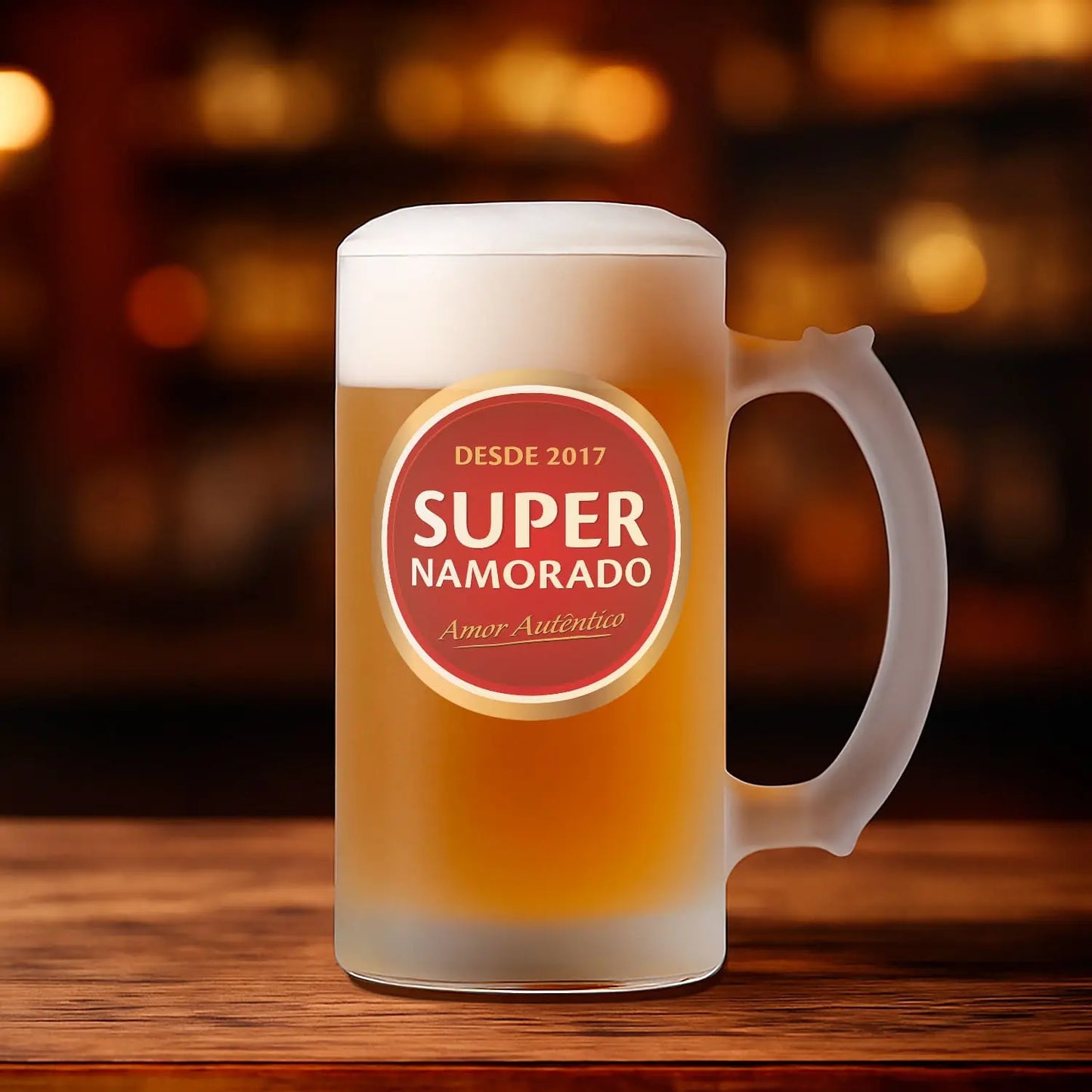 Caneca para Cerveja e/ou Abre-garrafas "Super Namorado"