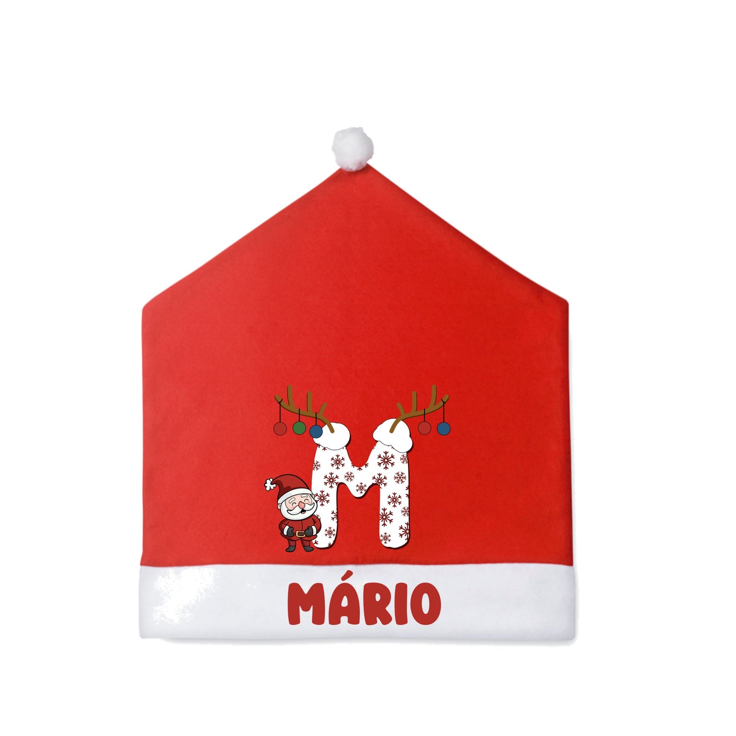 Capa de cadeira "Pai Natal na Neve"