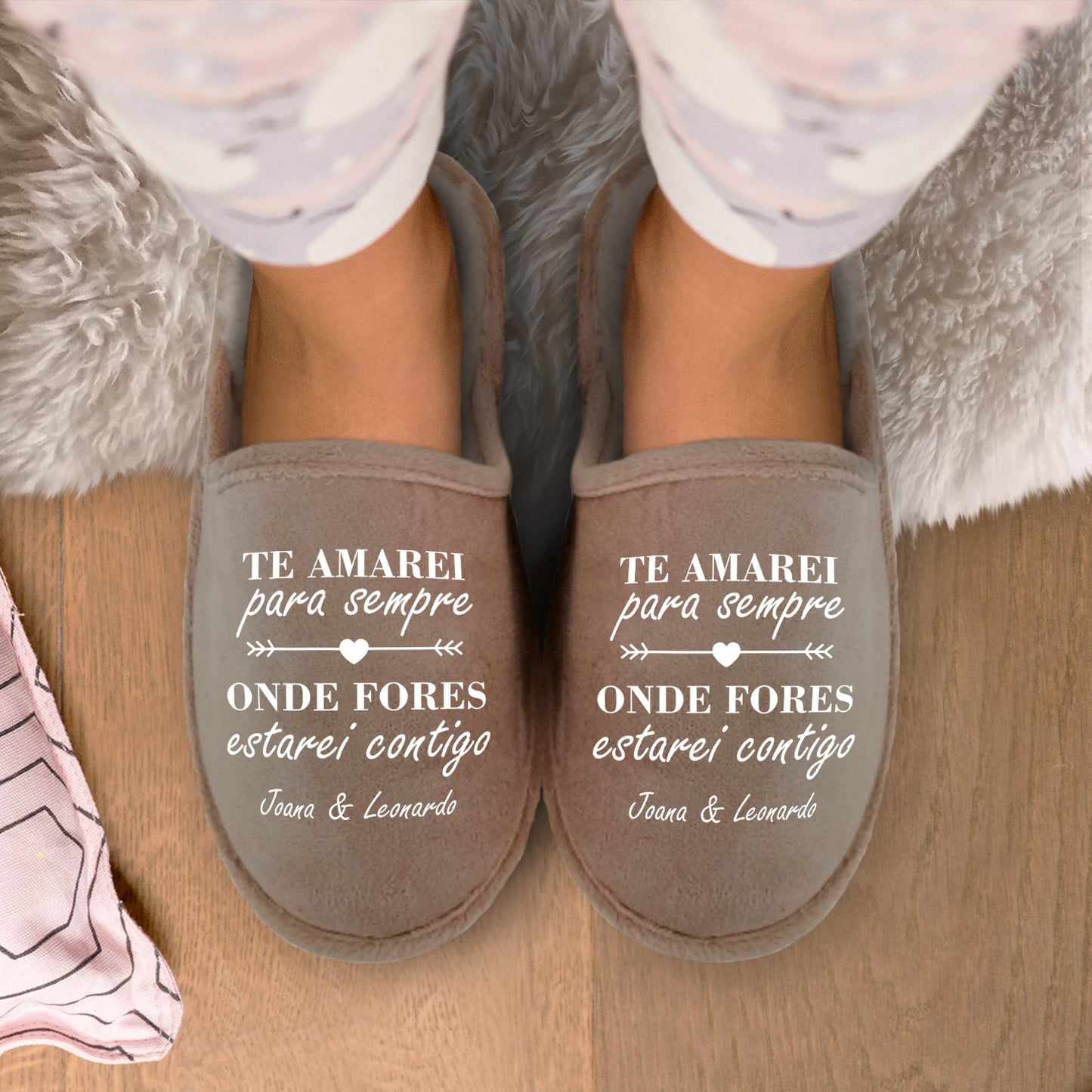 Chinelos "Onde fores estarei contigo"