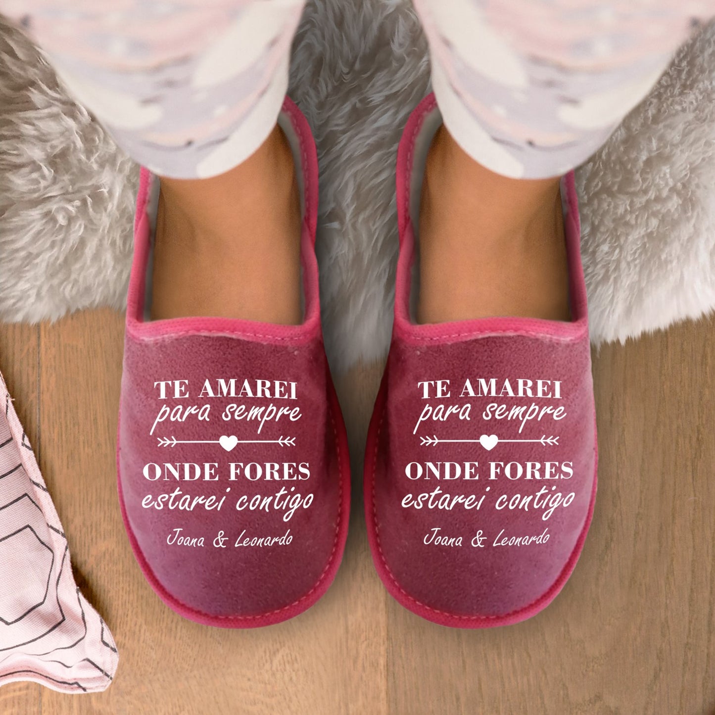 Chinelos "Onde fores estarei contigo"
