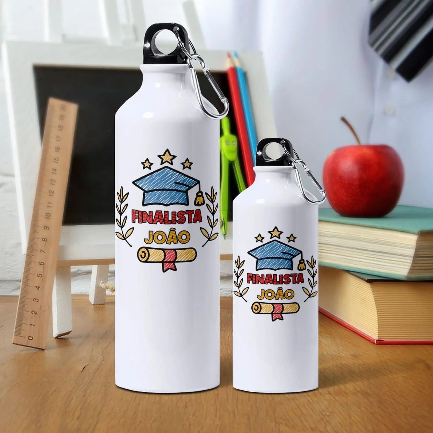 garrafa finalista personalizada com nome
