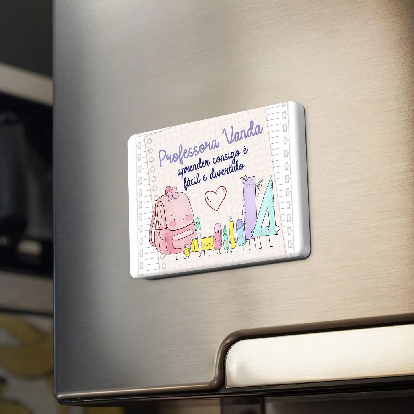 íman professora personalizado com nome