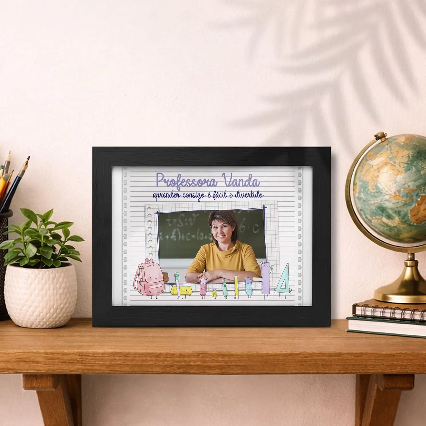 moldura professora personalizada com fotografia e nome