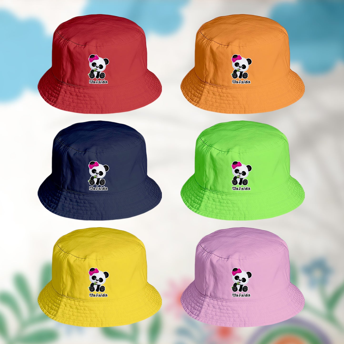 panamá personalizado com nome tema panda