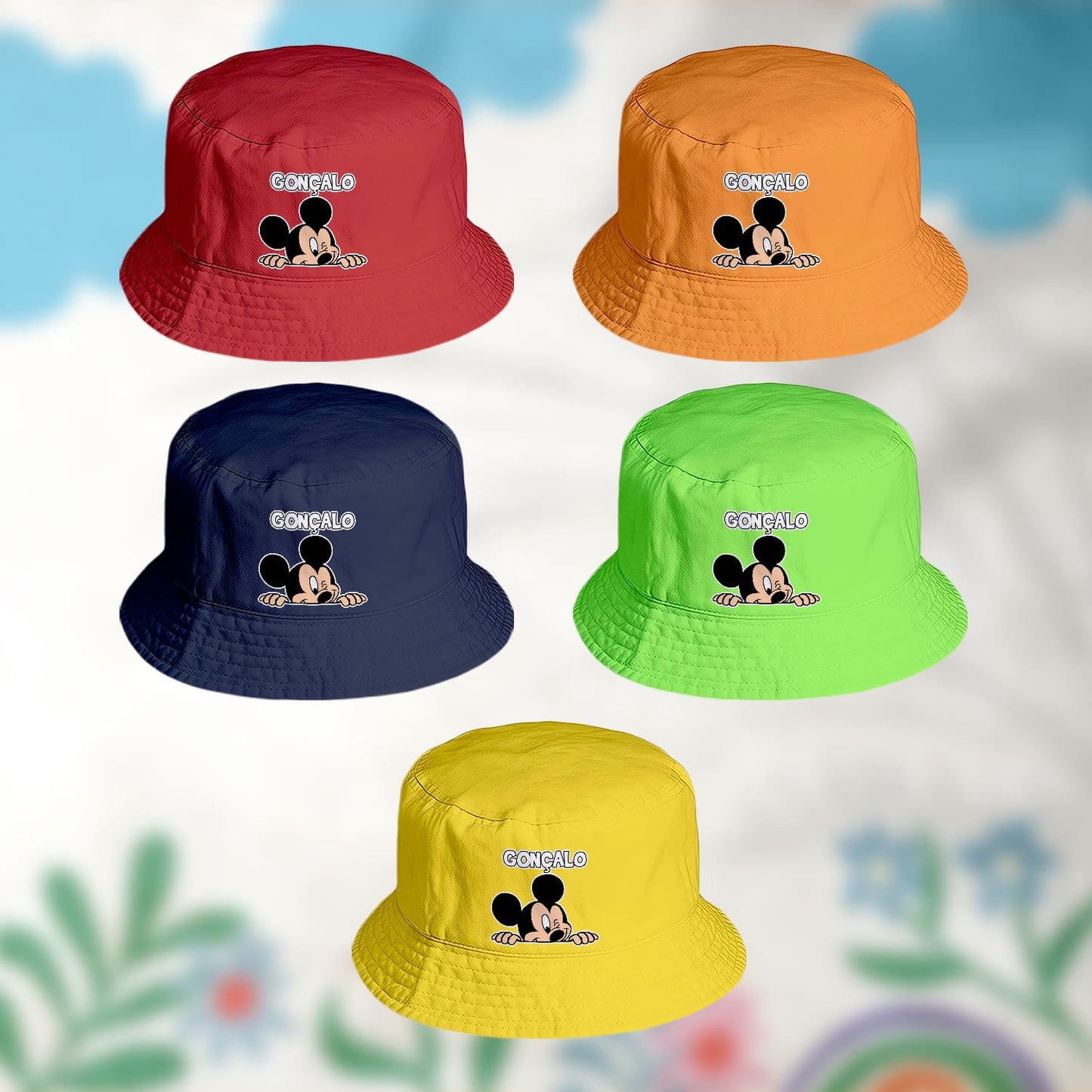 panamá personalizado com nome tema mickey