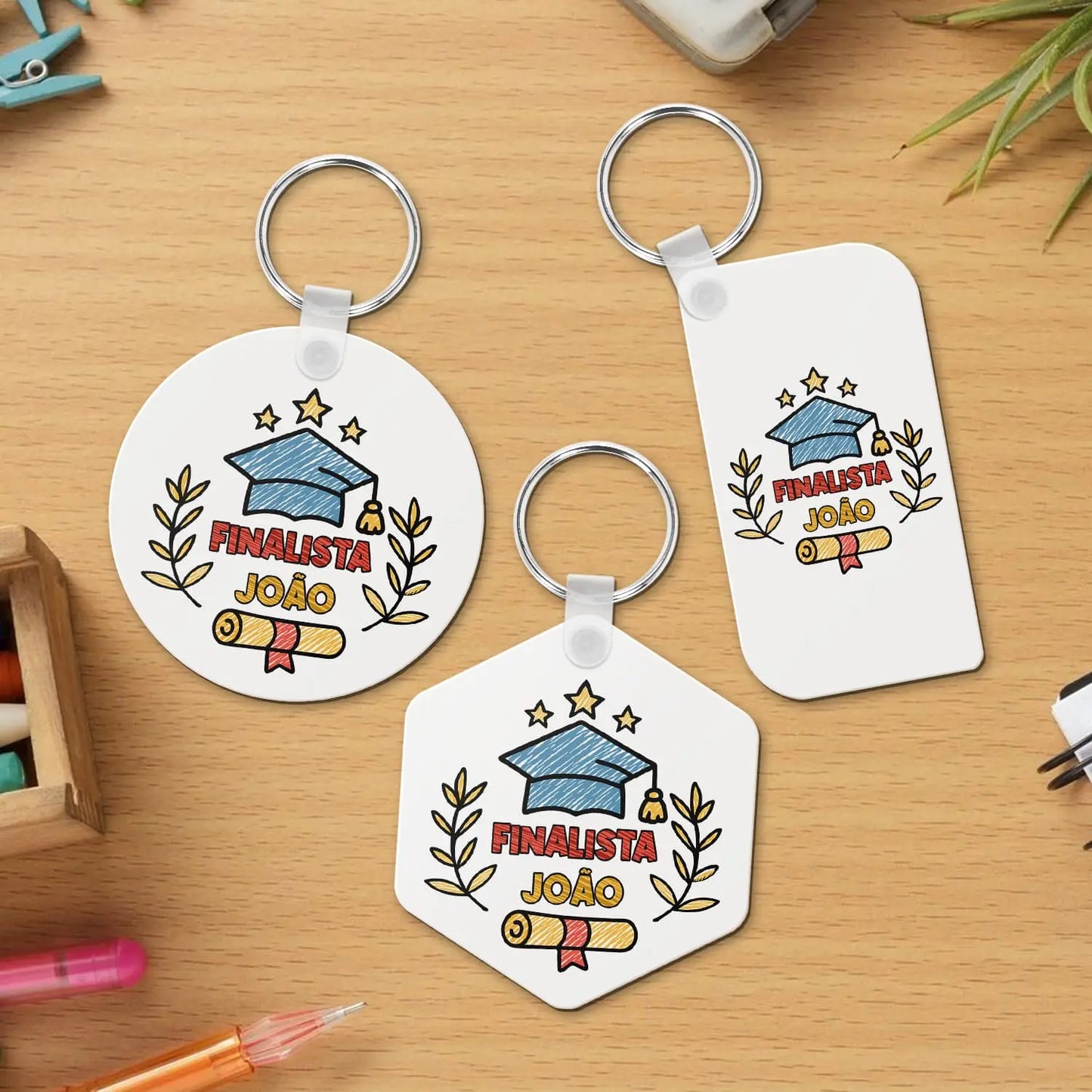porta-chaves finalista personalizado com nome