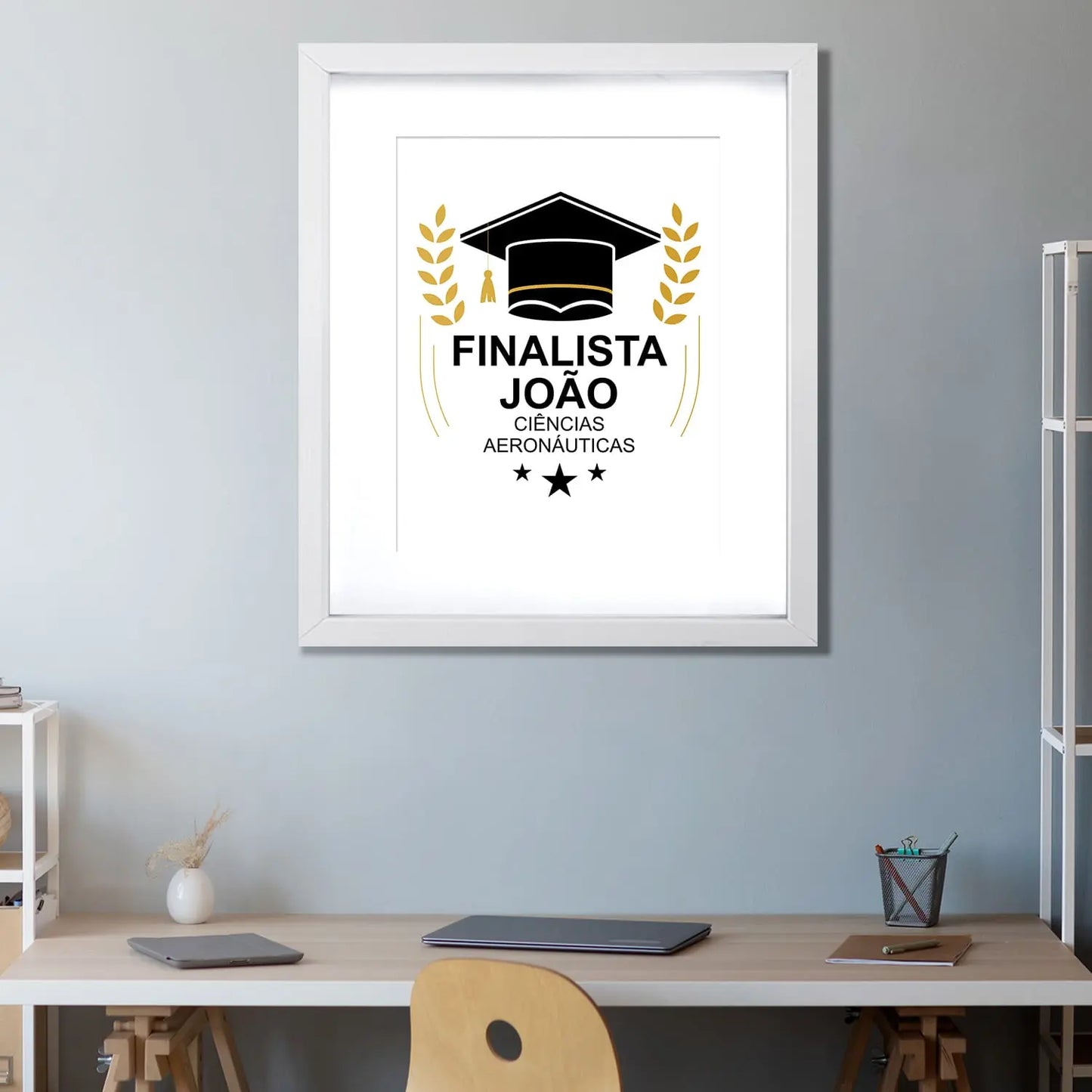quadro personalizado para finalista com nome e curso ou ano escolar